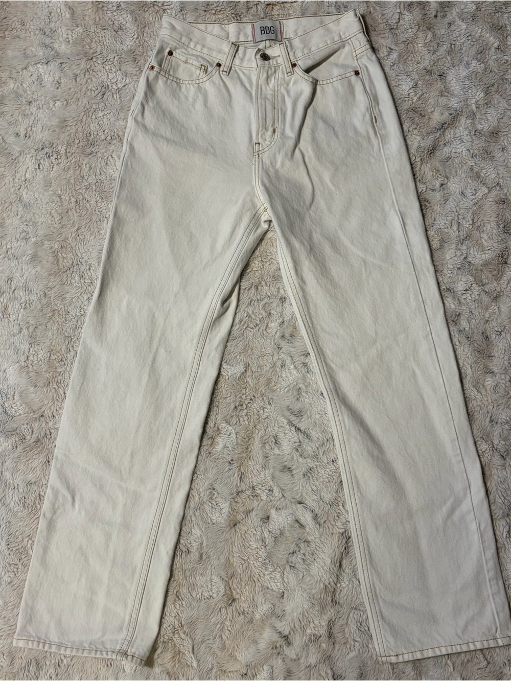 BDG Cowboy Jeans Cream Size 26